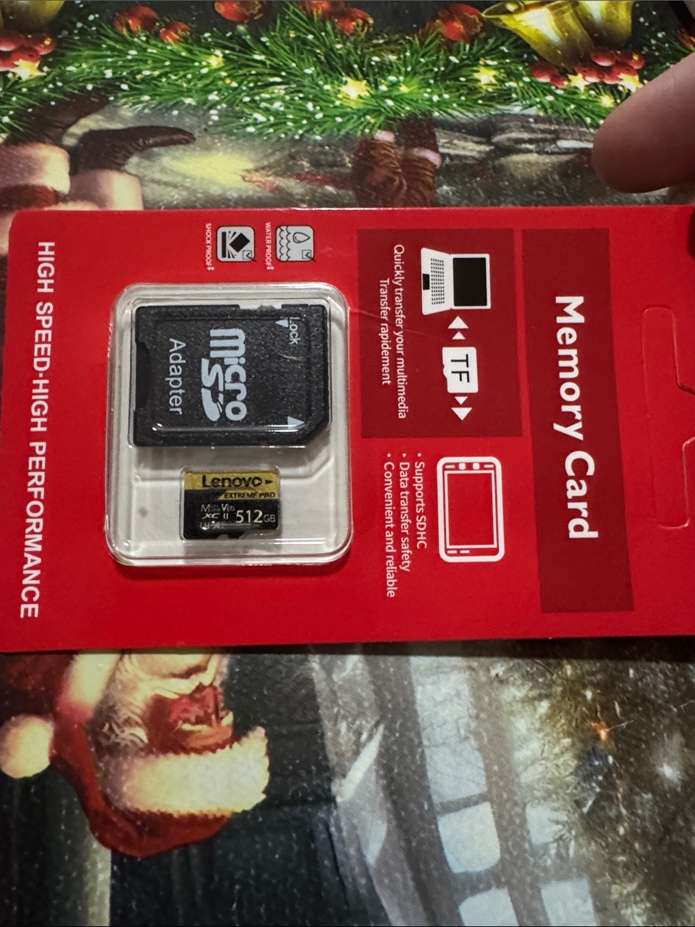 Lenovo Black and Gold 512GB microSD with Adapter
